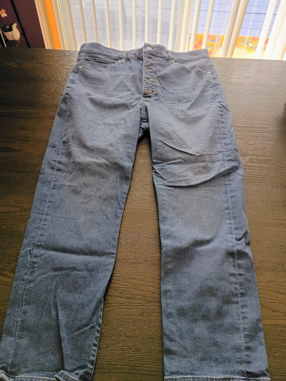 Express Women's High-Rise Jeans in Dark Blue